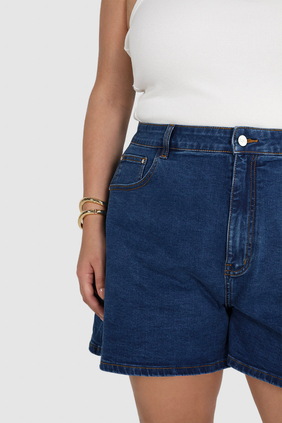 RYDER DENIM SHORTS MID BLUE