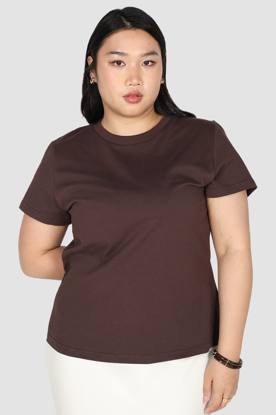 SIGNATURE SCULPT TEE ESPRESSO