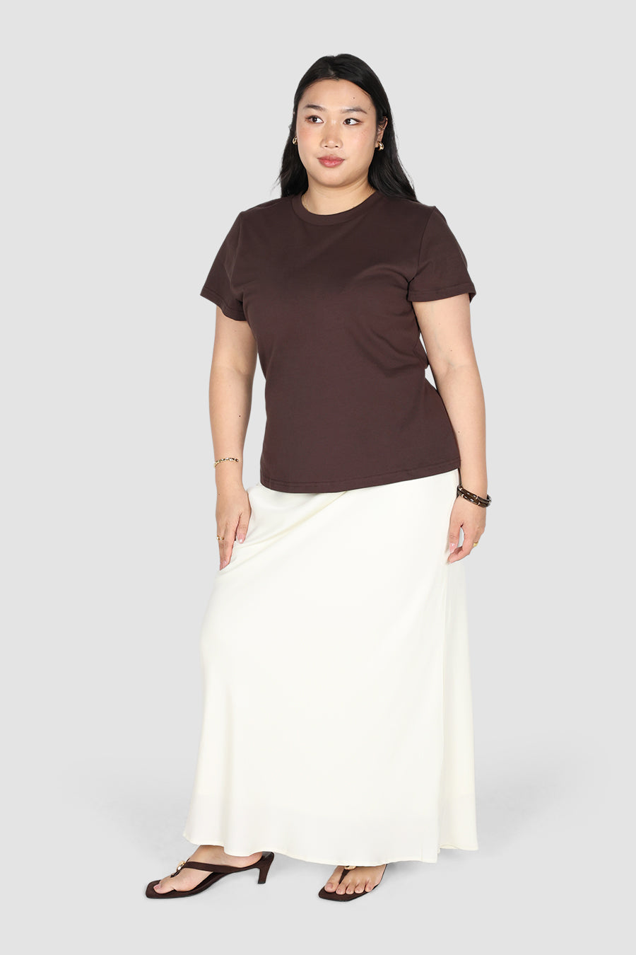 SIGNATURE SCULPT TEE ESPRESSO