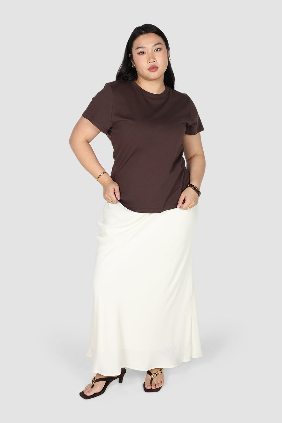 SIGNATURE SCULPT TEE ESPRESSO