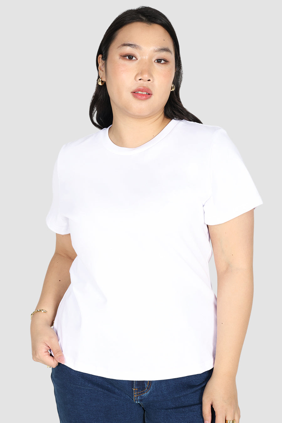 SIGNATURE SCULPT TEE WHITE