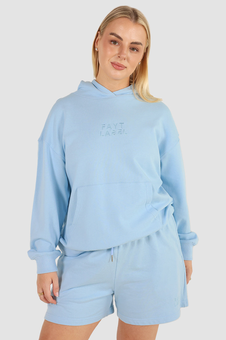 FAYT LOGO HOODIE BLUE