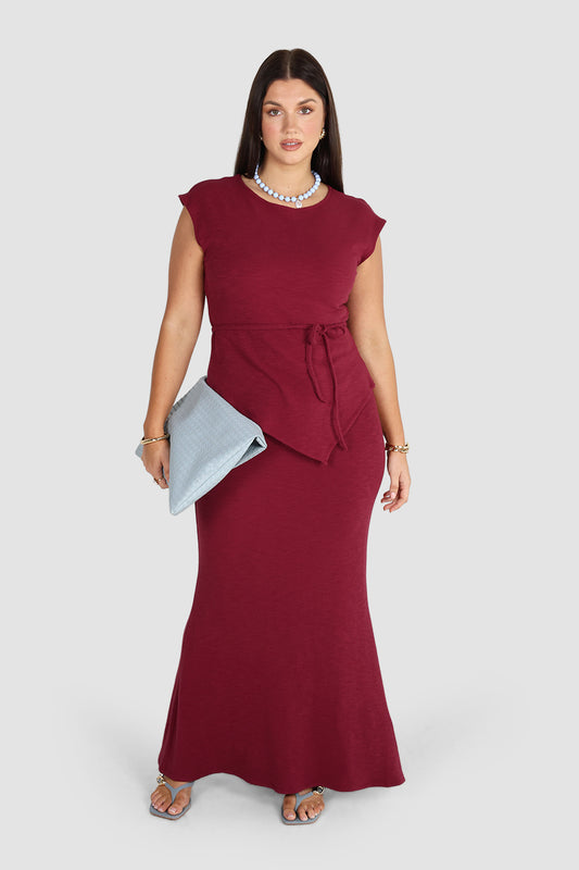 SOLUNA TOP DEEP BURGUNDY