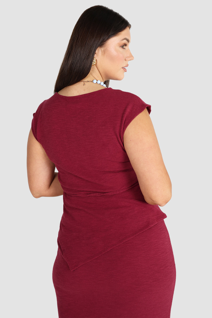 SOLUNA TOP DEEP BURGUNDY