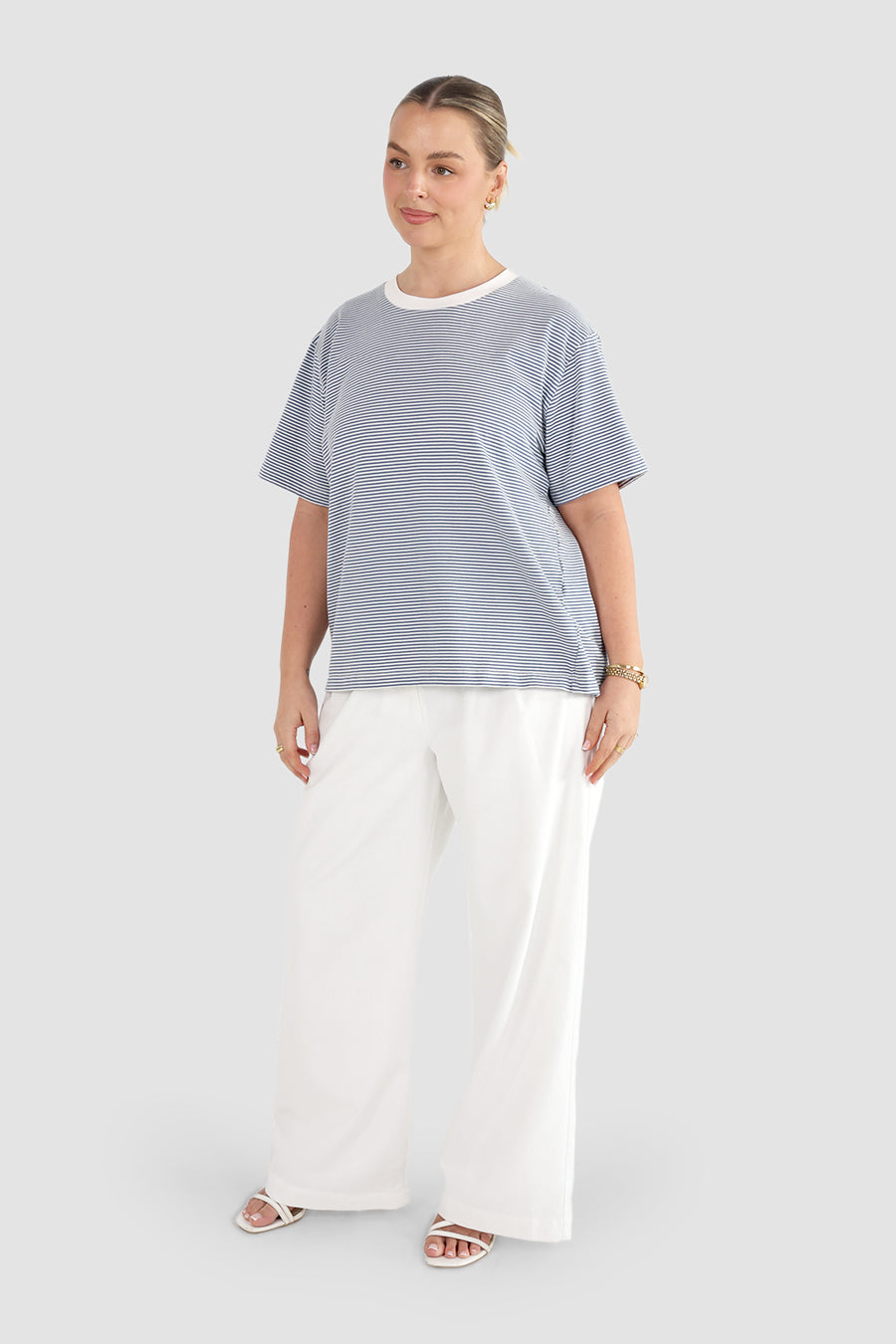 SPENCER STRIPE TEE BLUE/WHITE