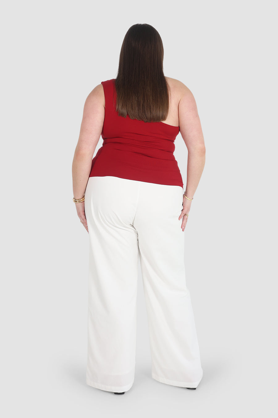 SULLIVAN ONE SHOULDER TOP CHERRY