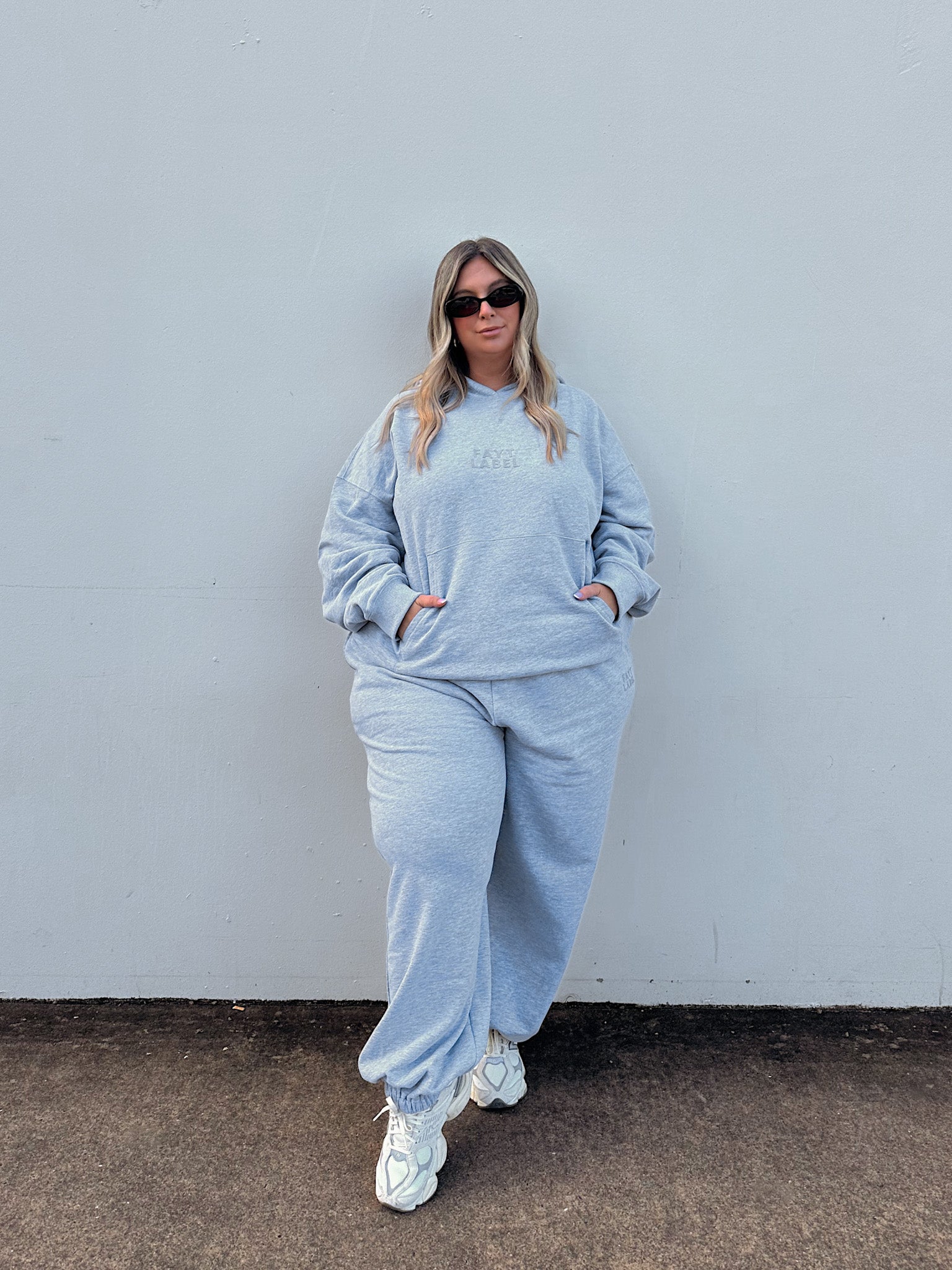 FAYT LOGO CUFF SWEATPANT GREY MARLE