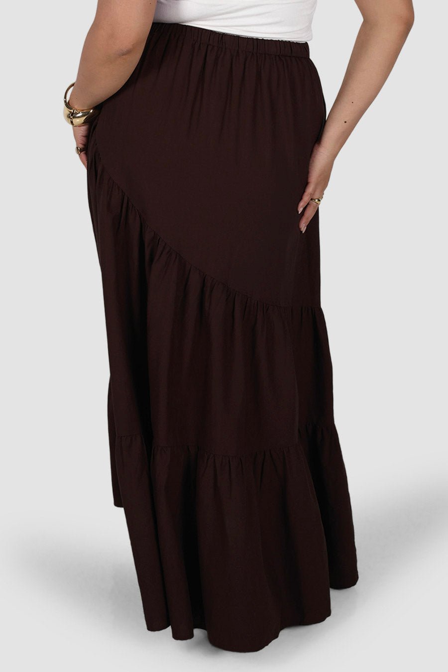 ALUNA MAXI SKIRT ESPRESSO - Fayt The Label