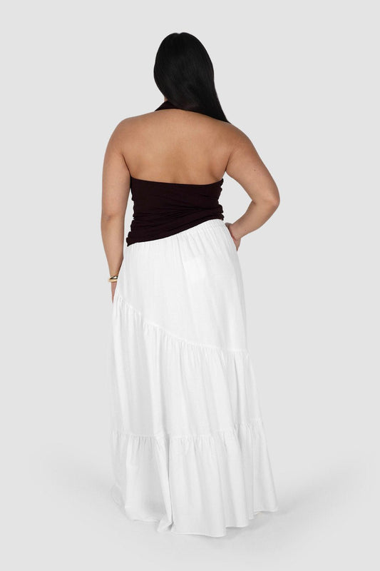 ALUNA MAXI SKIRT WHITE - Fayt The Label