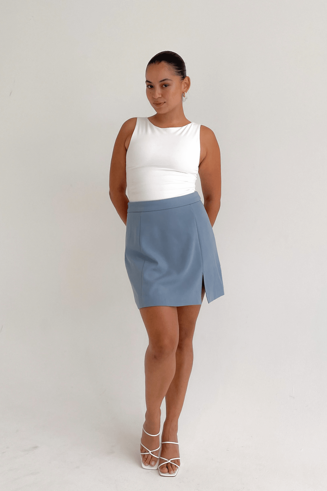 ANA SKIRT POWDER BLUE - Fayt The Label