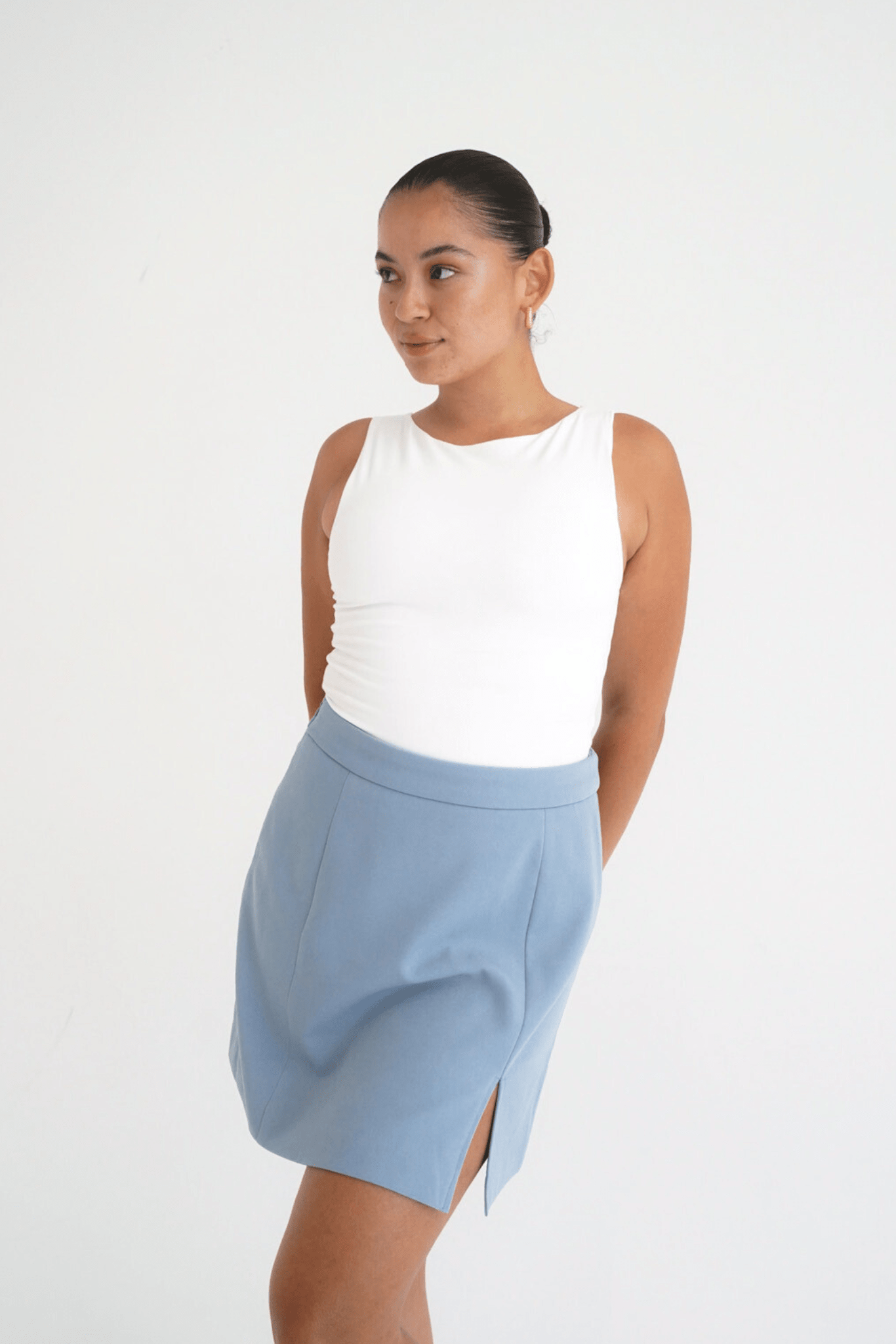 ANA SKIRT POWDER BLUE - Fayt The Label