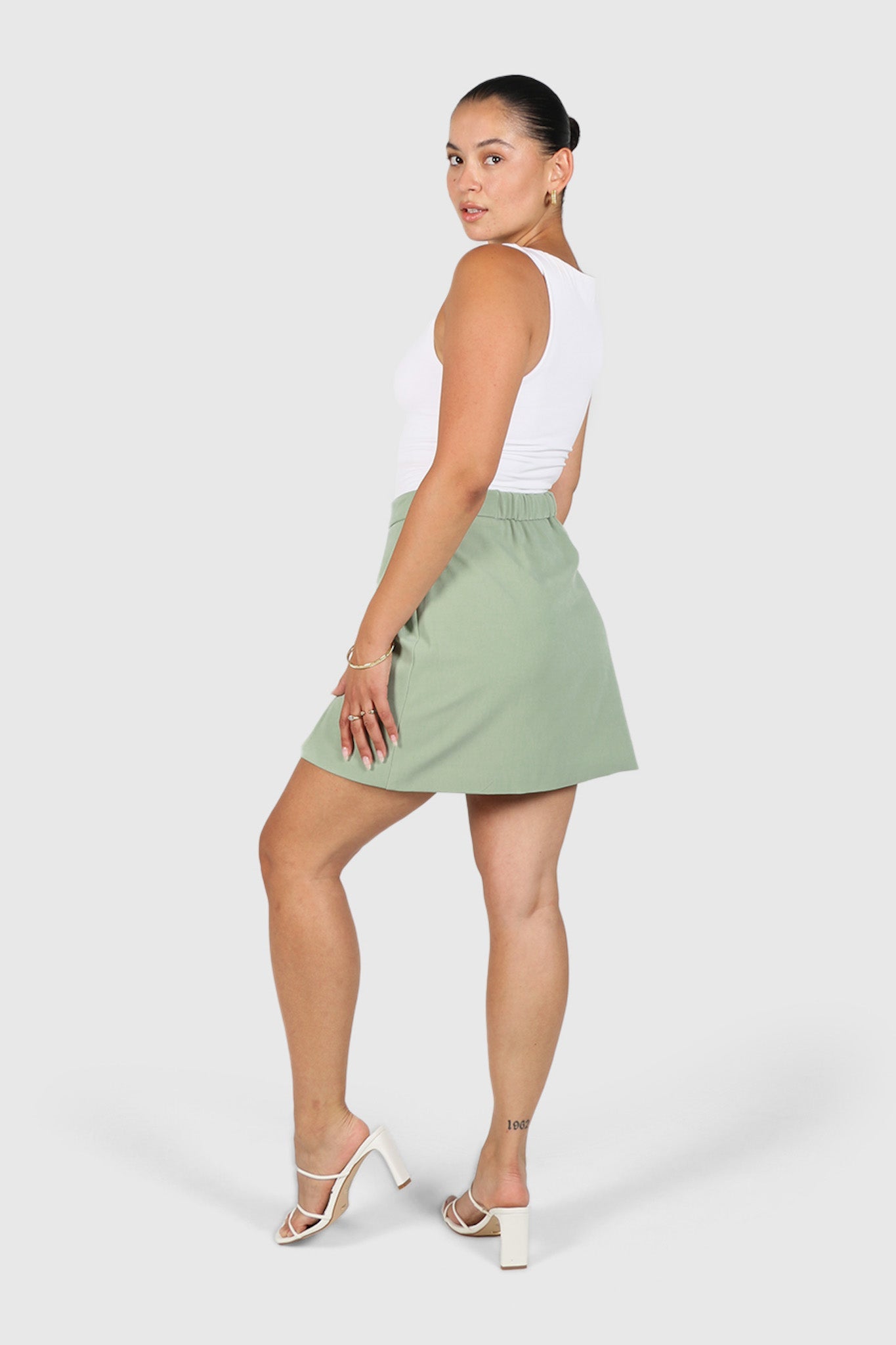 ANA SKIRT SAGE GREEN - Fayt The Label