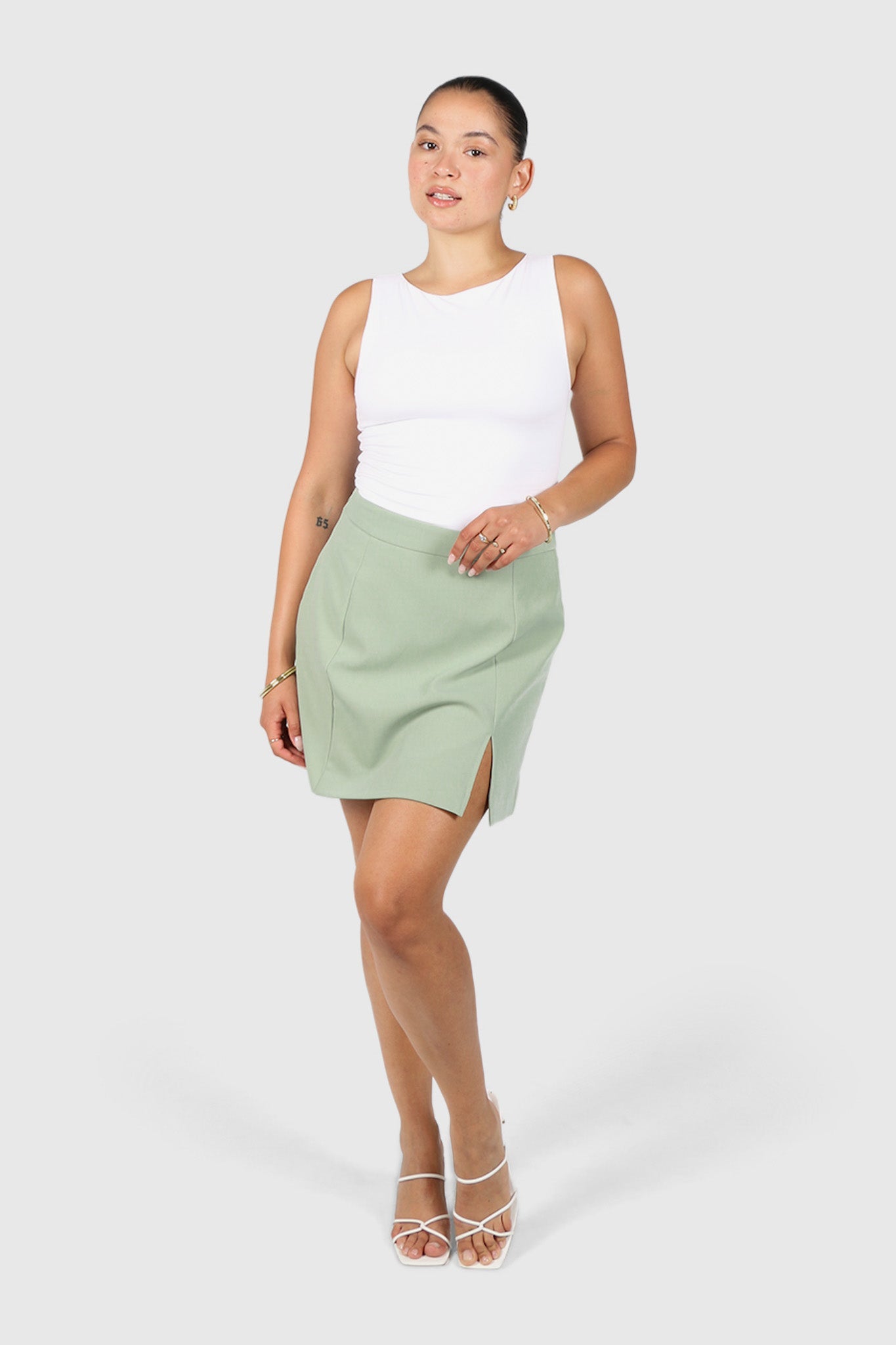 ANA SKIRT SAGE GREEN - Fayt The Label