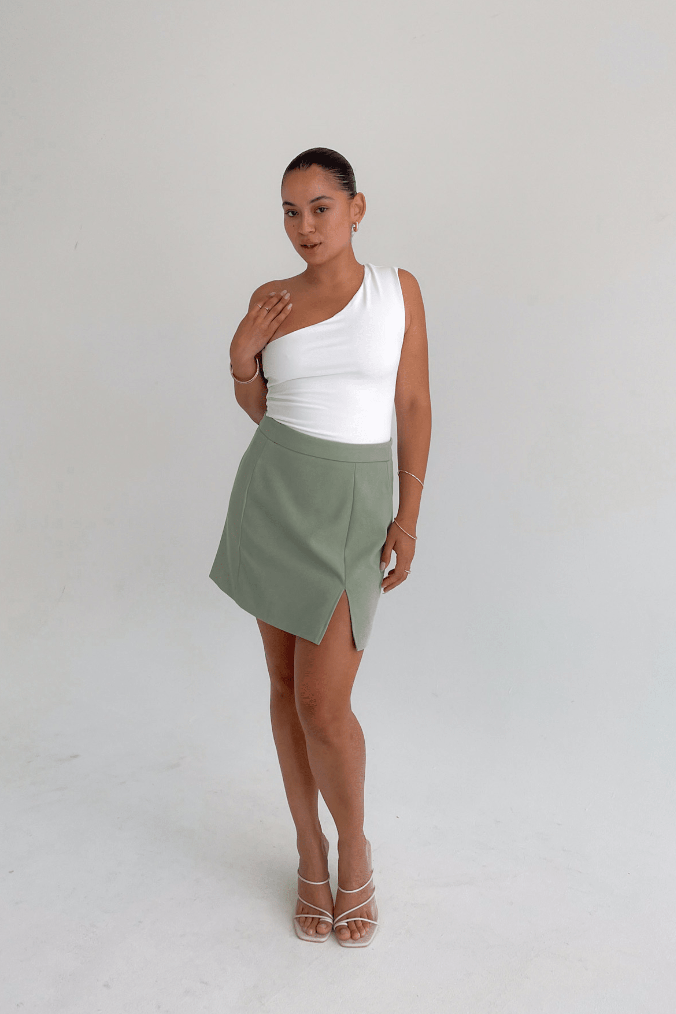 ANA SKIRT SAGE GREEN - Fayt The Label