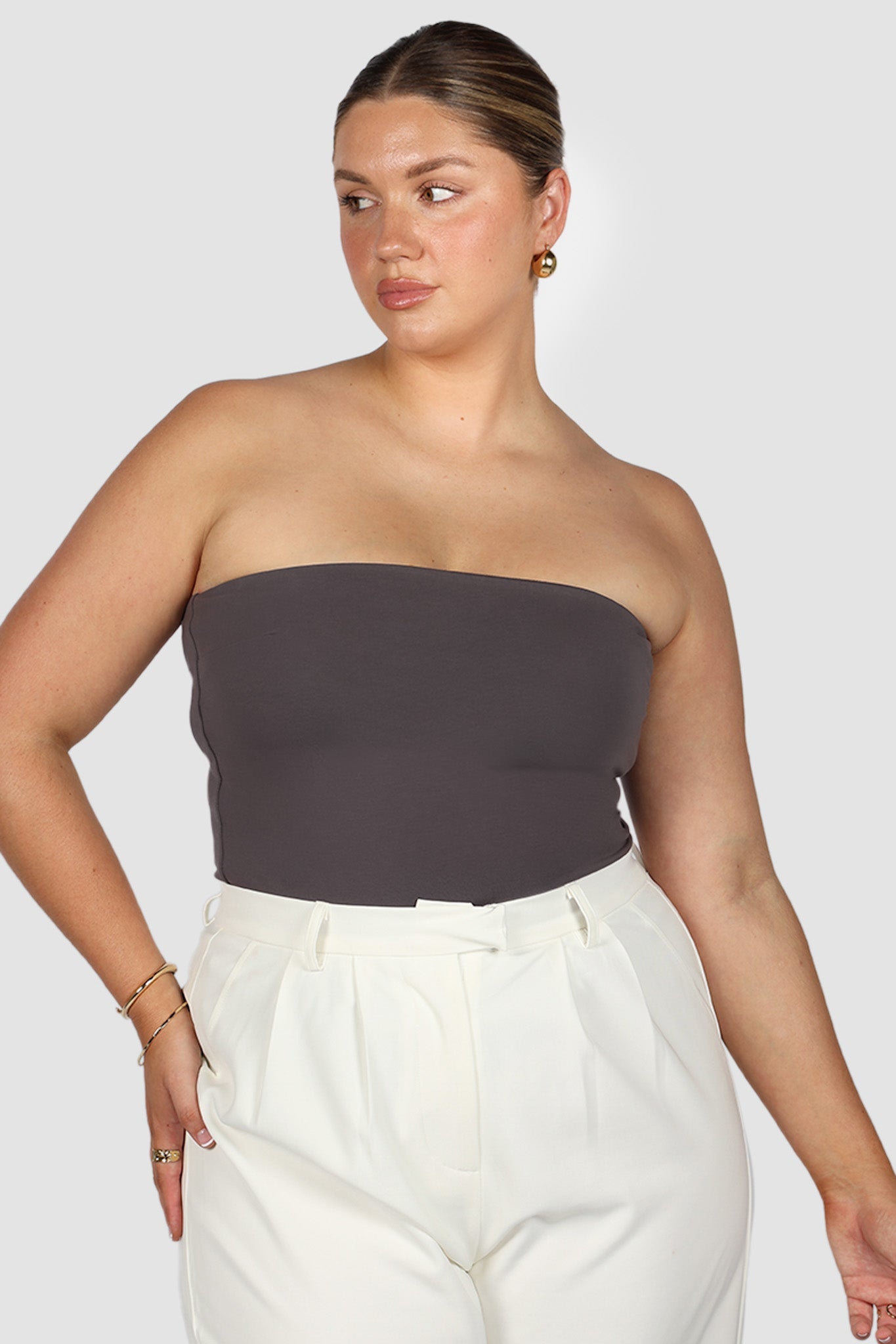 APRIL TOP CHARCOAL - Fayt The Label