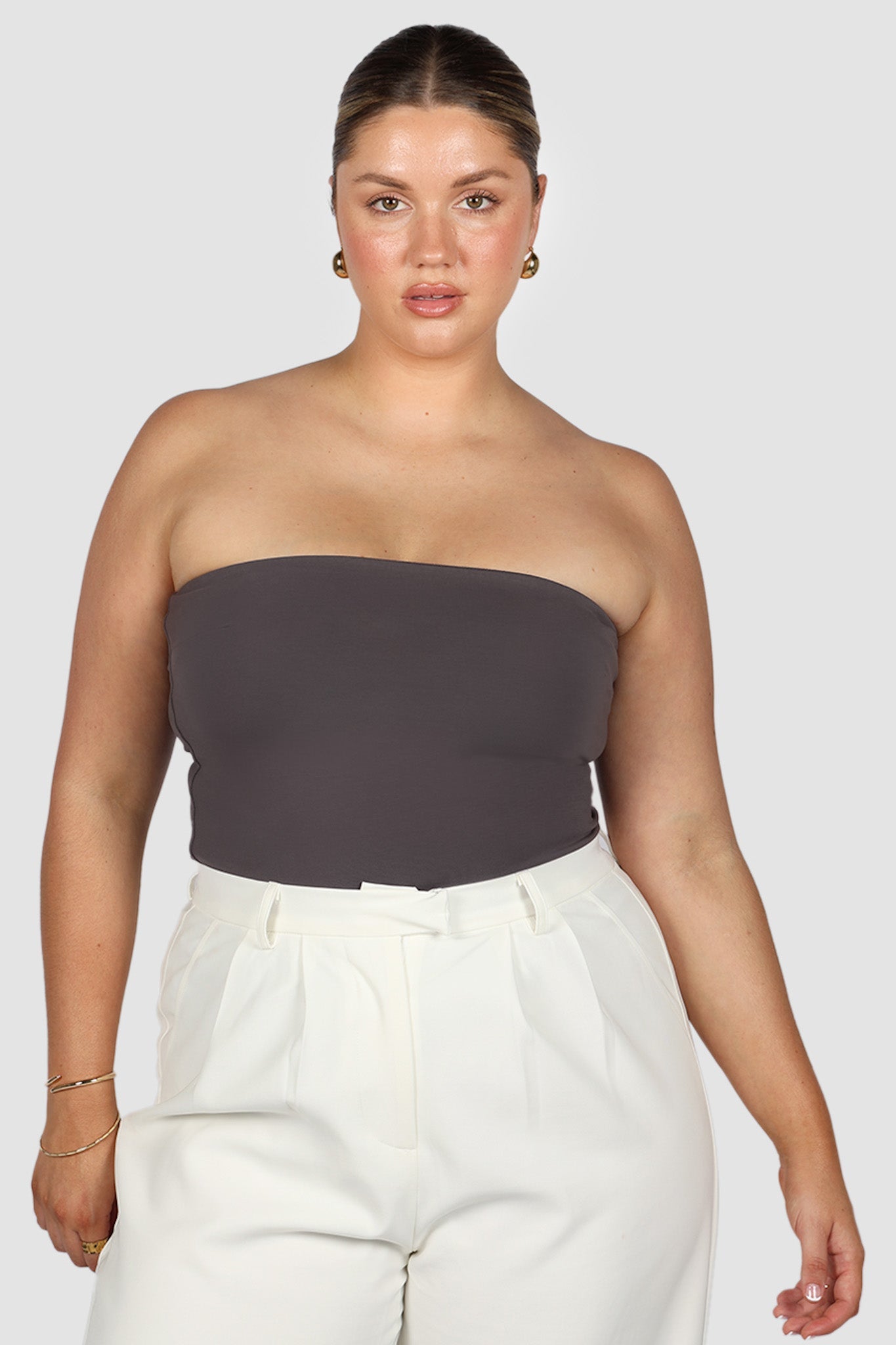 APRIL TOP CHARCOAL - Fayt The Label