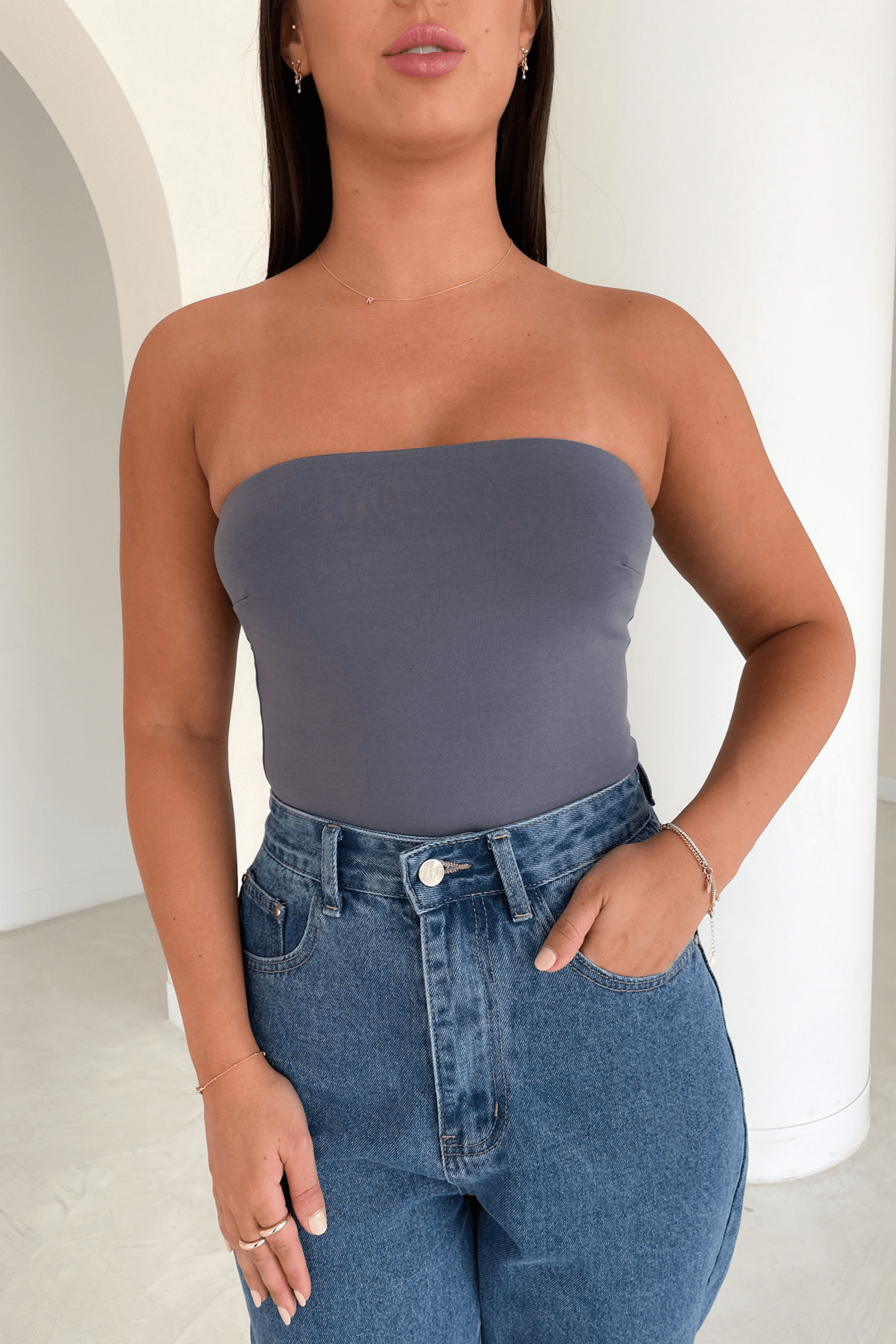 APRIL TOP SLATE - Fayt The Label