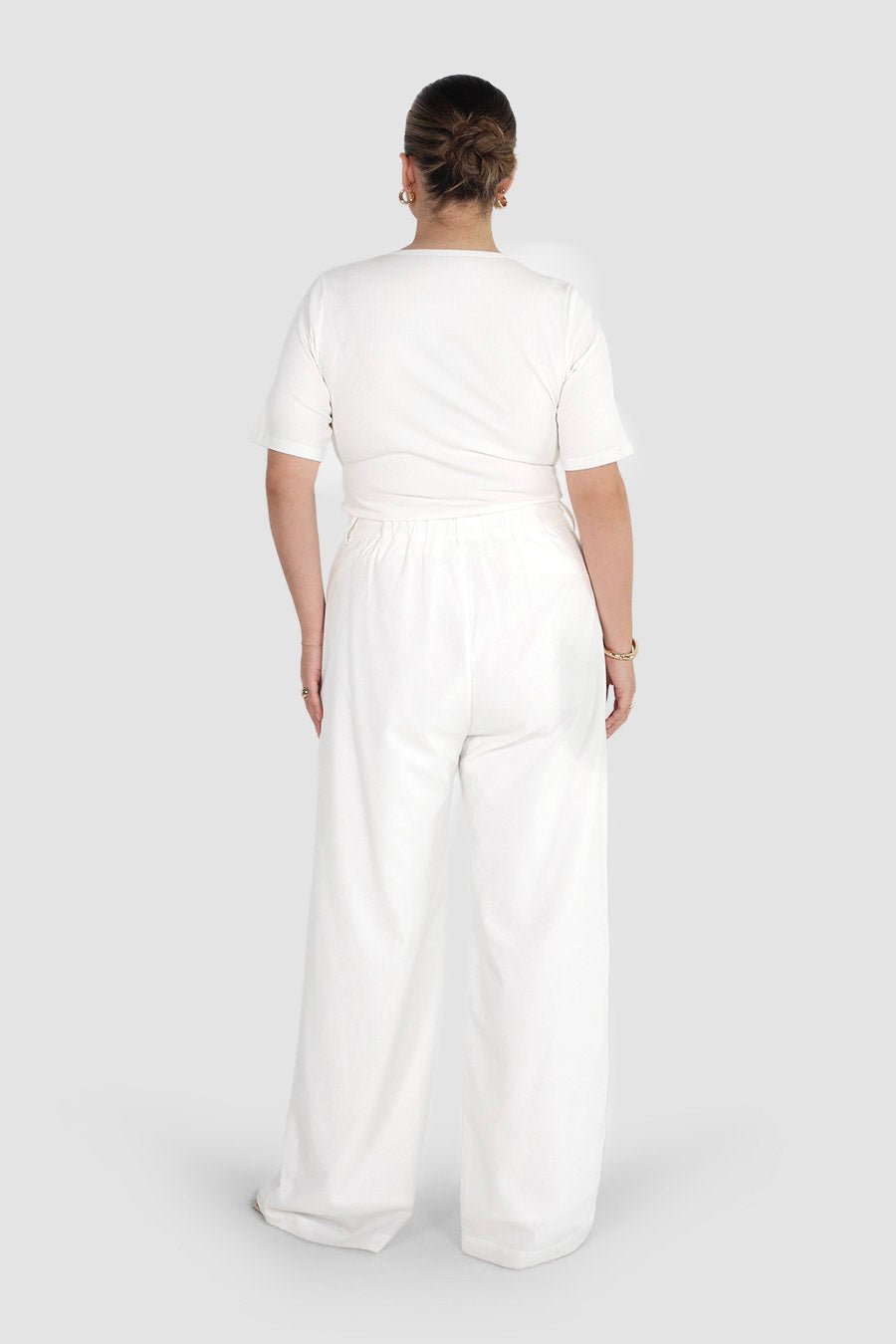 ARIE LINEN BLEND PANT WHITE - Fayt The Label
