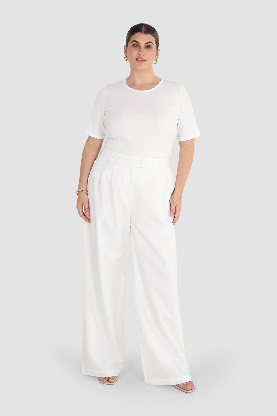ARIE LINEN BLEND PANT WHITE - Fayt The Label
