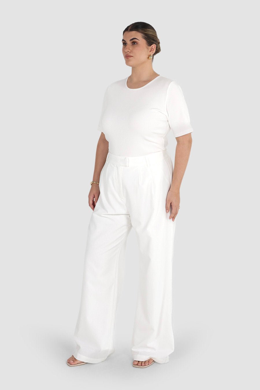 ARIE LINEN BLEND PANT WHITE - Fayt The Label
