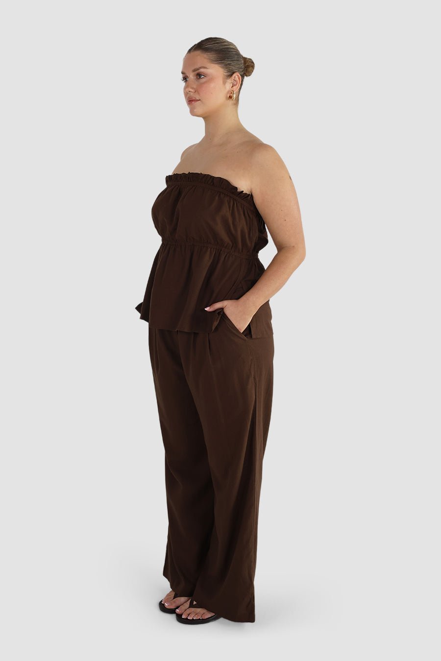 ARIE LINEN PANTS ESPRESSO - Fayt The Label