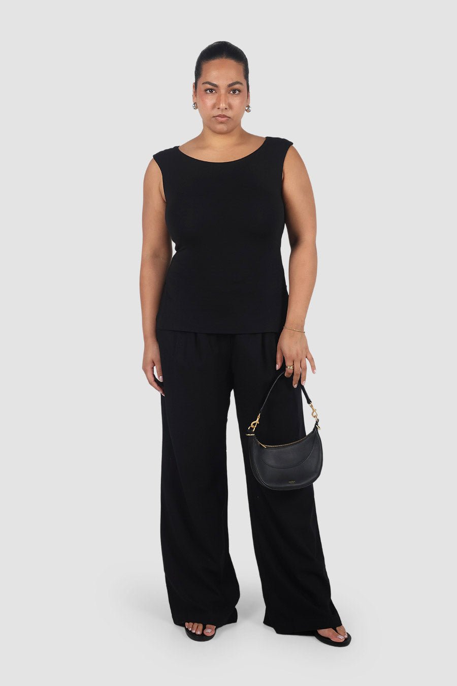 ARIE LINEN PANTS TALL FIT BLACK - Fayt The Label