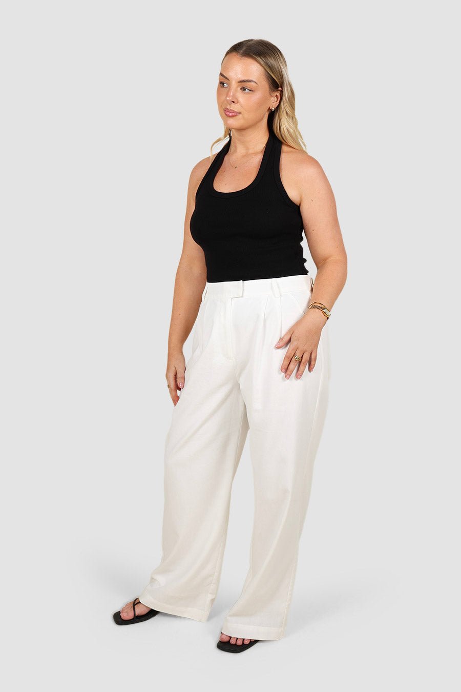 ARIE LINEN PANTS WHITE - Fayt The Label