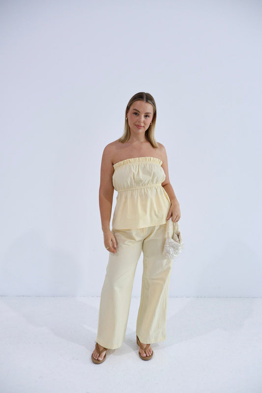 ARIE PANTS SOFT YELLOW - Fayt The Label