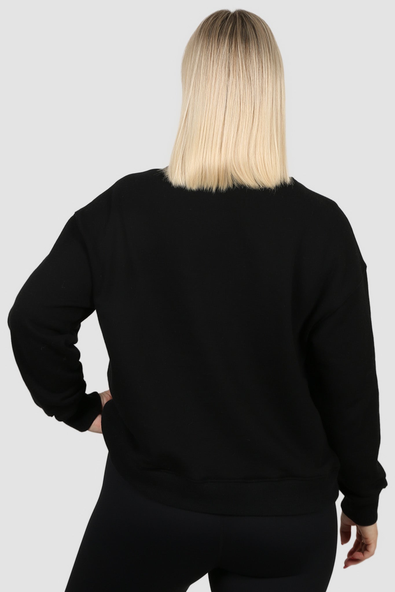 ATHLETICA OVERSIZED CREW BLACK - Fayt The Label
