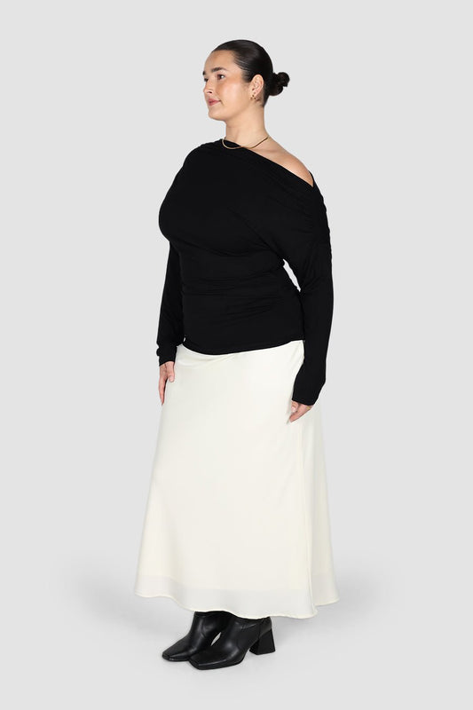 AVENDI L/S TOP BLACK - Fayt The Label