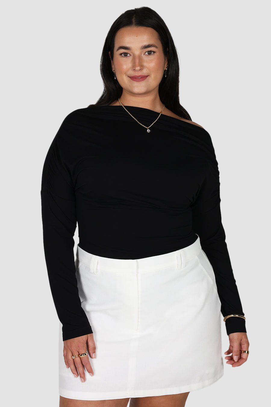 AVENDI L/S TOP BLACK - Fayt The Label