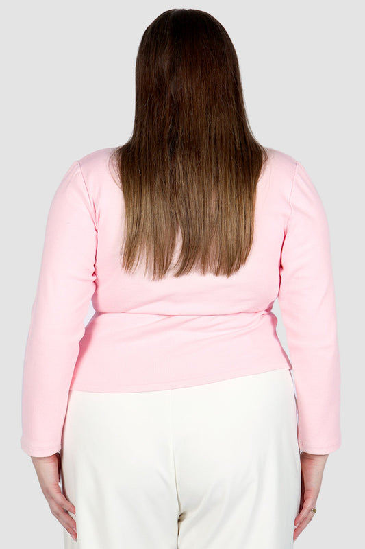 BECKER LONG SLEEVE TOP BABY PINK - Fayt The Label
