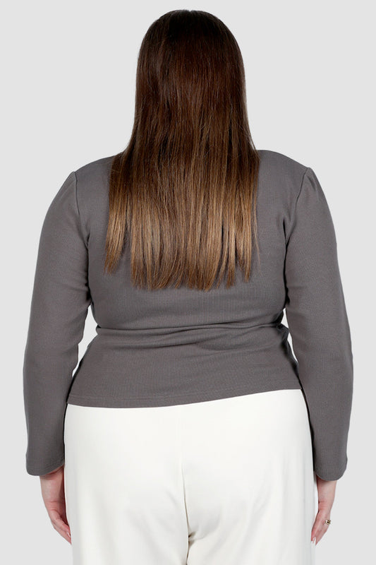 BECKER LONG SLEEVE TOP GREY - Fayt The Label