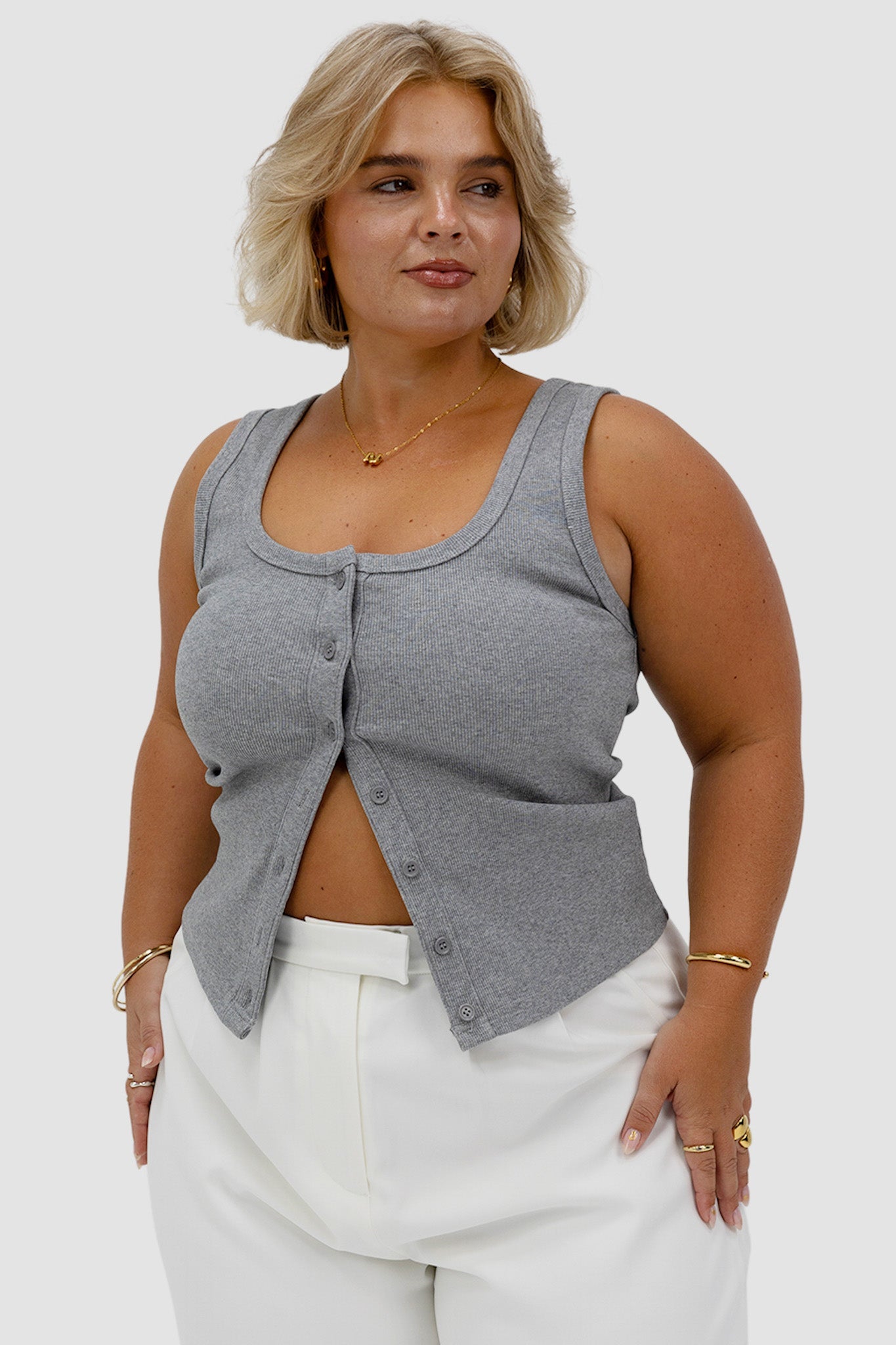 BECKER TOP GREY MARLE - Fayt The Label