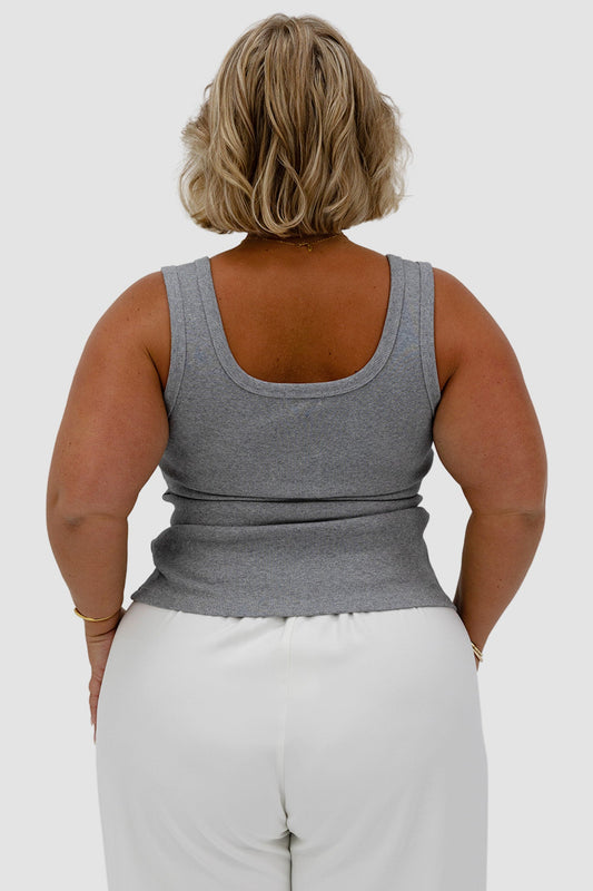 BECKER TOP GREY MARLE - Fayt The Label