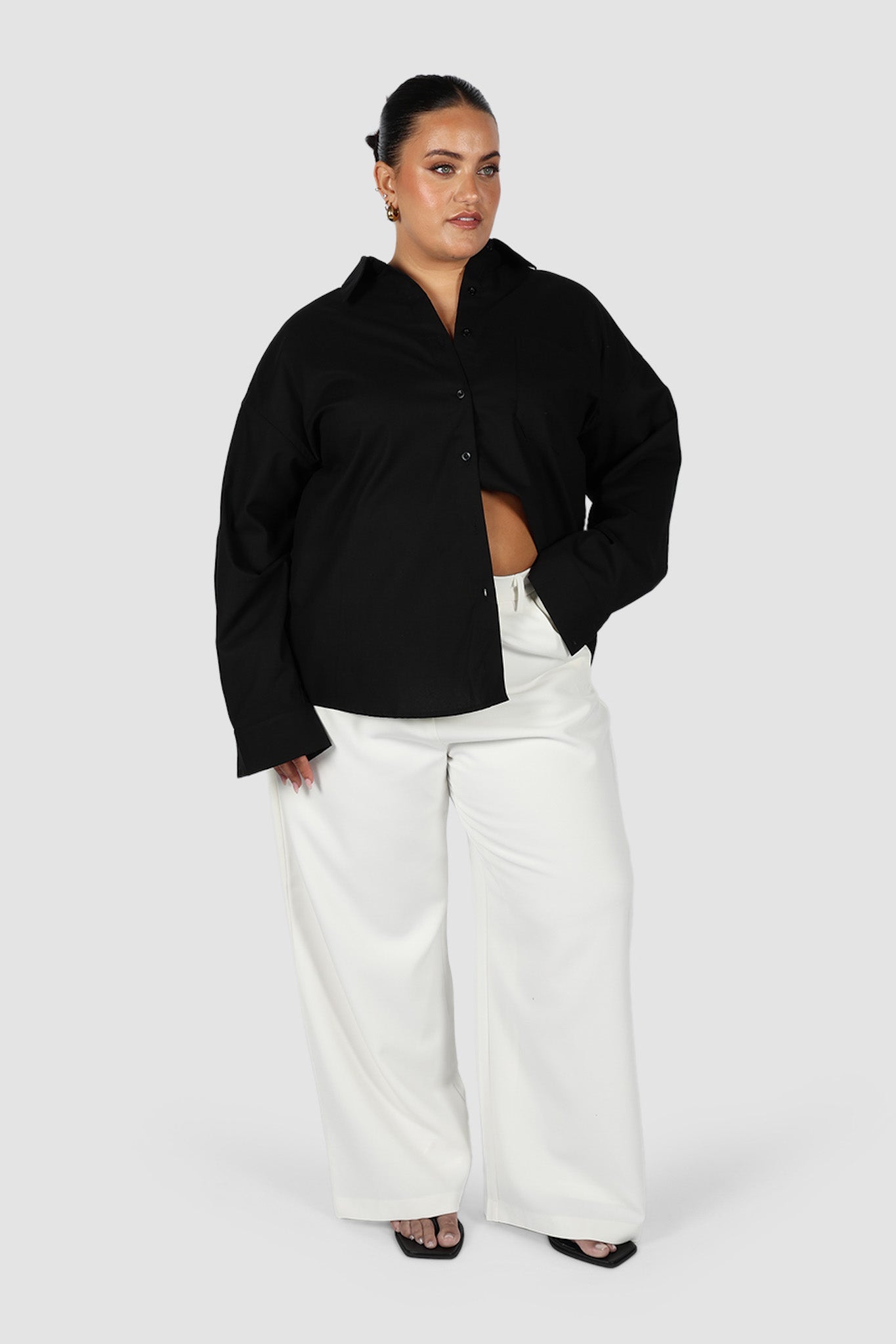 BEXLEY BUTTON SHIRT BLACK - Fayt The Label
