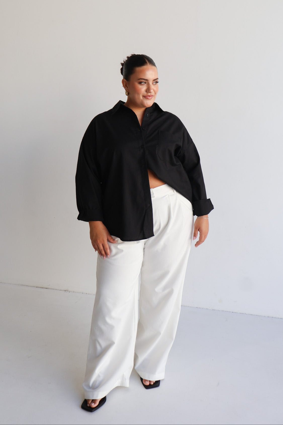 BEXLEY BUTTON SHIRT BLACK - Fayt The Label
