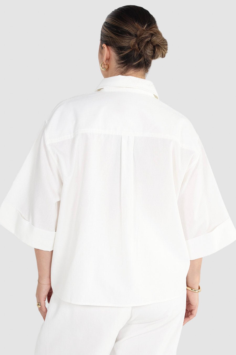 BOSTON BUTTON SHIRT WHITE - Fayt The Label