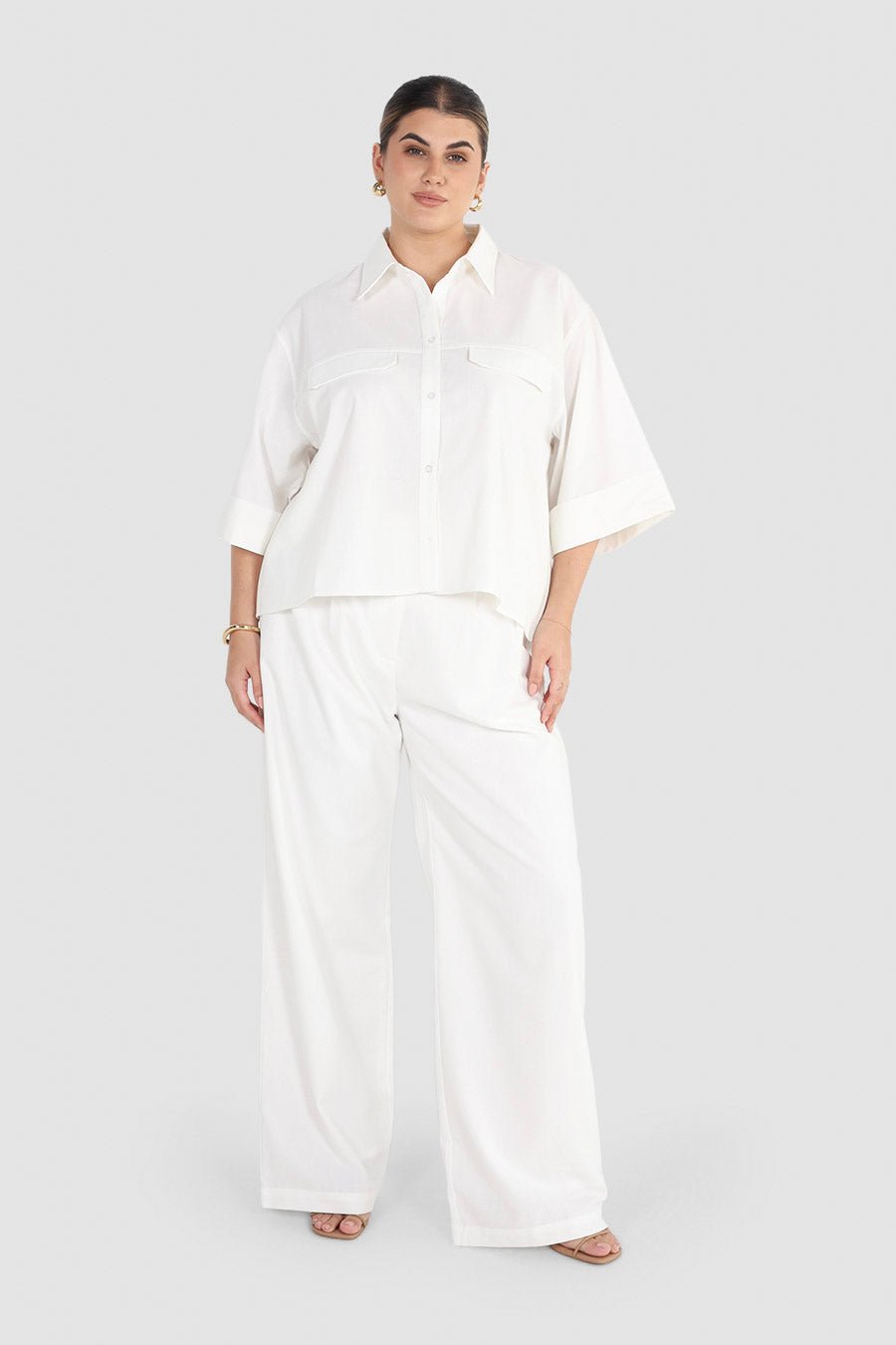 BOSTON BUTTON SHIRT WHITE - Fayt The Label
