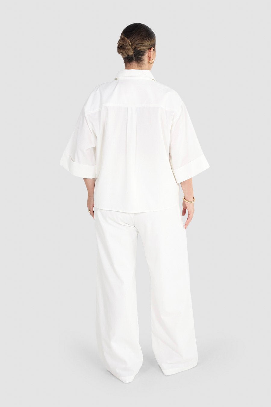 BOSTON BUTTON SHIRT WHITE - Fayt The Label