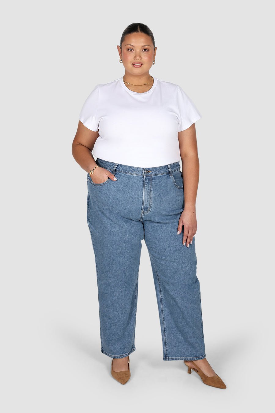 BOWIE JEAN MID BLUE - Fayt The Label