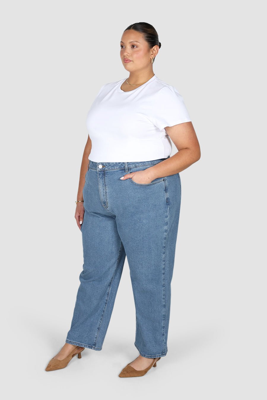 BOWIE JEAN MID BLUE - Fayt The Label