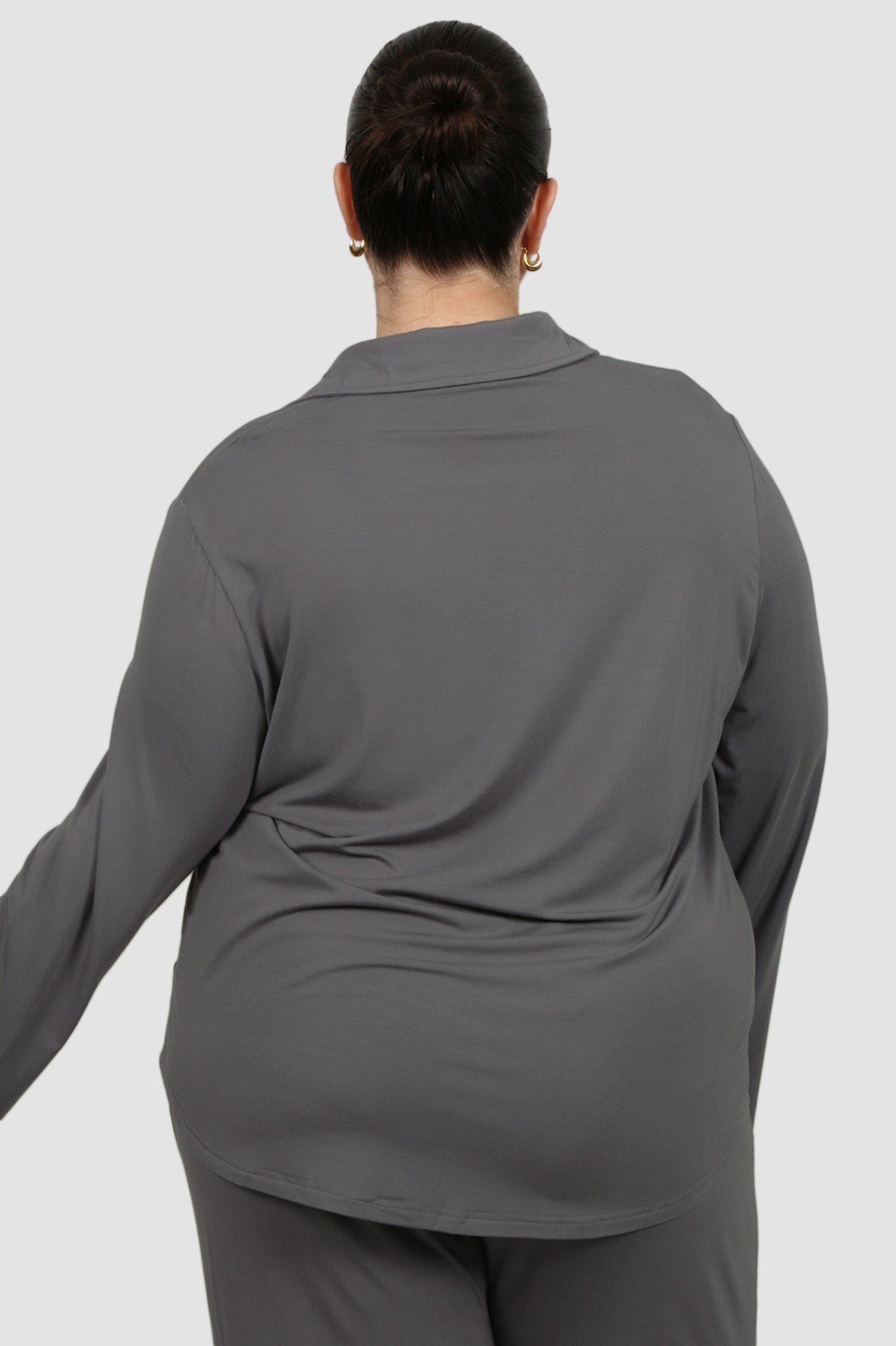 BUTTERY SLEEP TOP L/S GREY - Fayt The Label