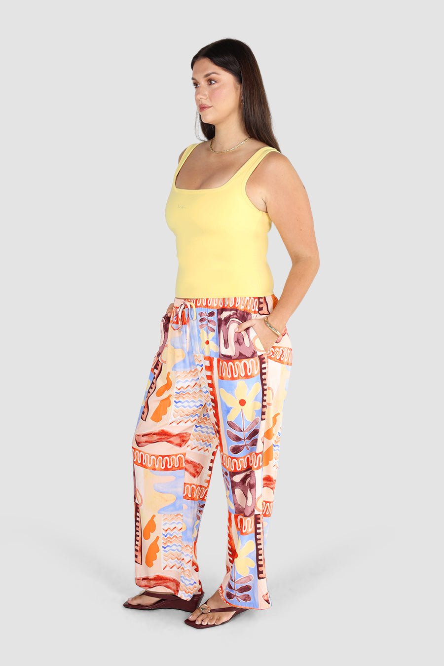 BYRON FLOWY PANT TOSCANA - Fayt The Label