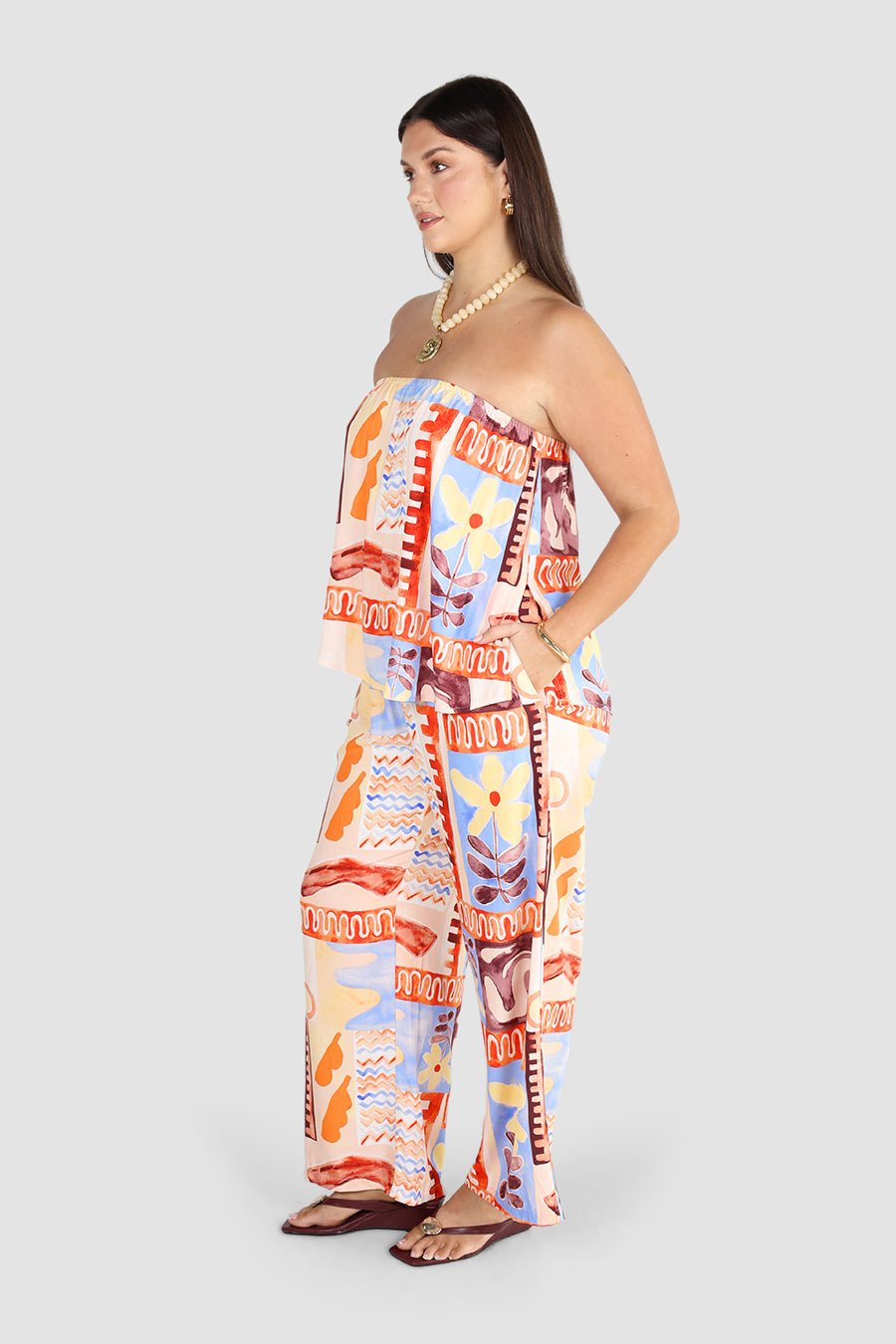 BYRON FLOWY PANT TOSCANA - Fayt The Label
