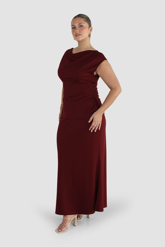 CALAIS SKIRT MERLOT - Fayt The Label