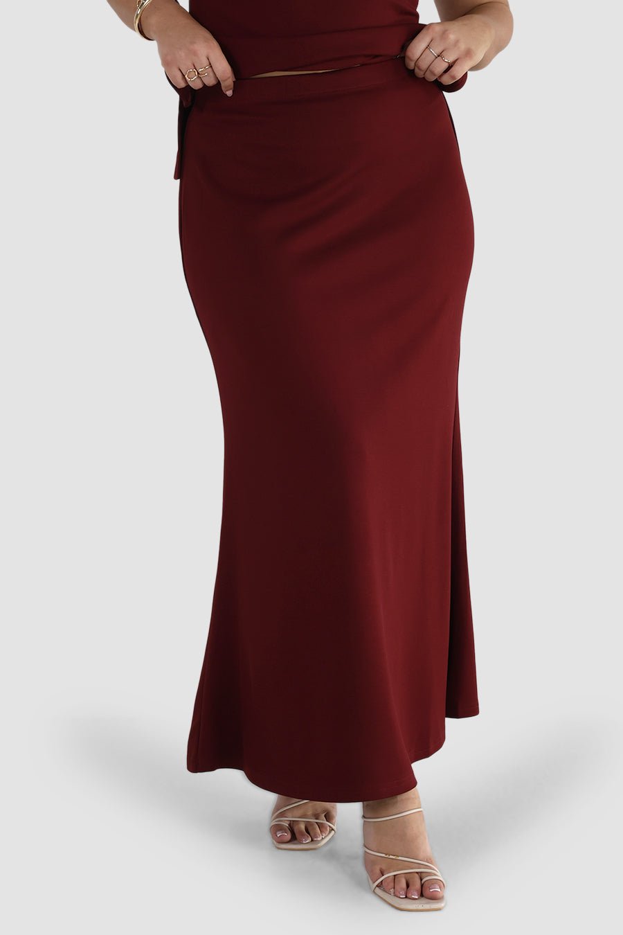CALAIS SKIRT MERLOT - Fayt The Label
