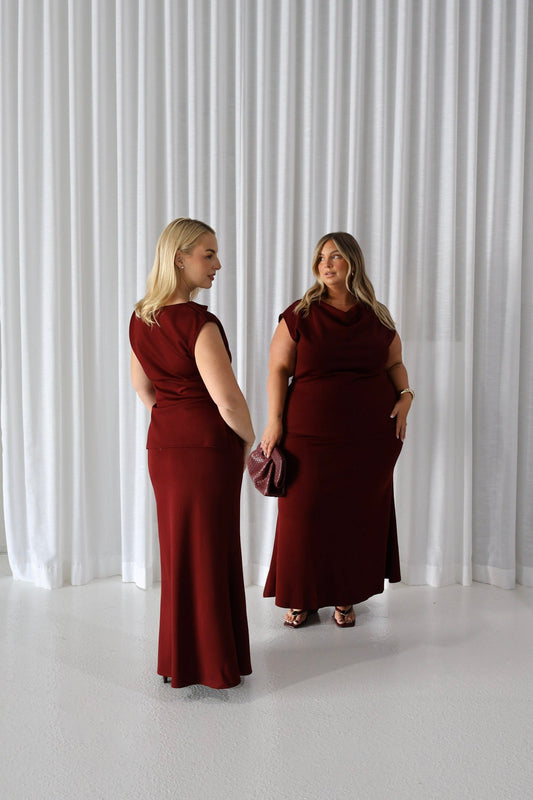 CALAIS SKIRT MERLOT - Fayt The Label