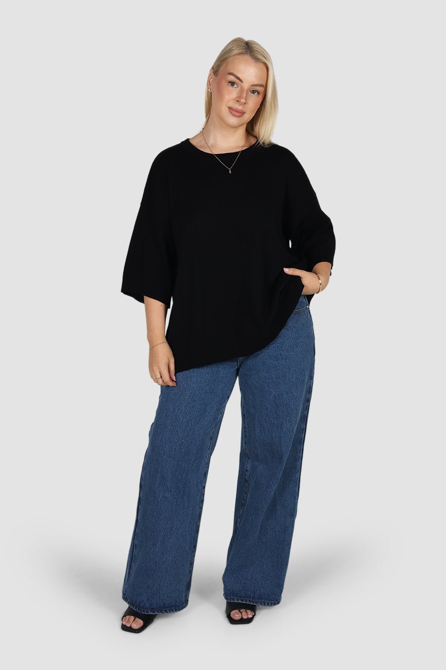 CALDER KNIT TOP BLACK - Fayt The Label