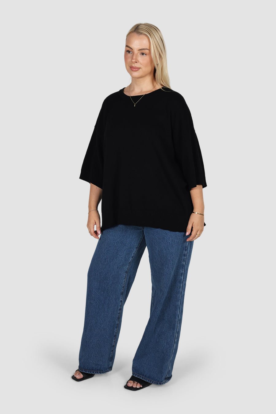 CALDER KNIT TOP BLACK - Fayt The Label
